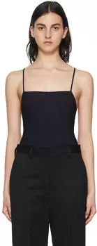 Черный нейлоновый боди Jil Sander