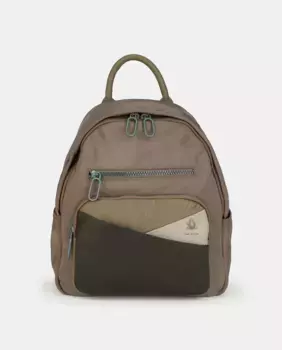 Черный нейлоновый рюкзак Caminatta, светло-коричневый