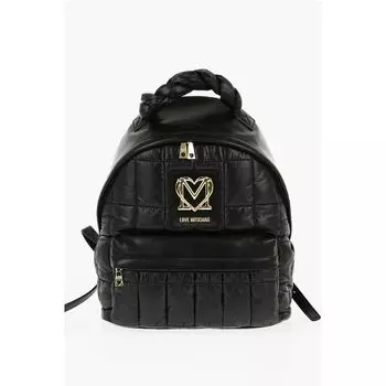 Черный нейлоновый рюкзак Moschino, Black