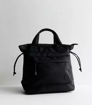 Черный нейлоновый рюкзак на шнурке New Look, черный