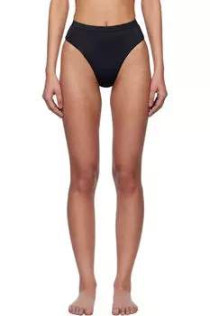 Черный нейлоновый трикотажный бикини-бот Versace Underwear