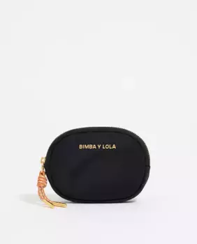 Черный нейлоновый женский кошелек овальной формы Bimba y Lola