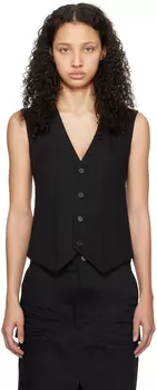 Черный однобортный жилет We11Done