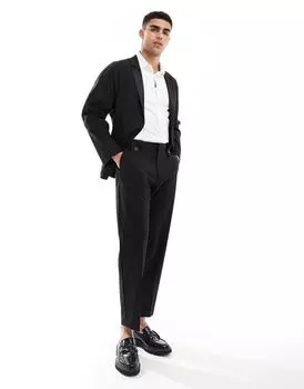 Черный оверсайз-блейзер с застежкой ASOS DESIGN