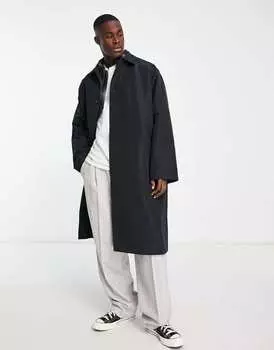 Черный оверсайз-тренч ASOS DESIGN