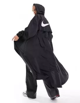 Черный оверсайз-тренч Nike