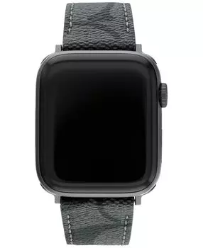 Черный парусиновый ремешок apple watch 42/44/45 мм COACH, черный