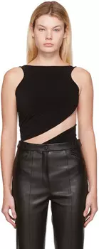 Черный перекрученный боди Olnich