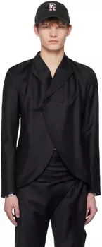 Черный пиджак с двумя пуговицами AARON ESH