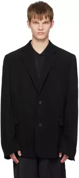 Черный пиджак с изогнутыми плечами Balenciaga