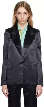 Черный пиджак с козырьком Victoria Beckham