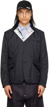 Черный пиджак с принтом Junya Watanabe