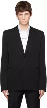 Черный пиджак с зубцами Givenchy