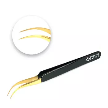 Черный пинцет для ресниц - 2 Looksus Lashes