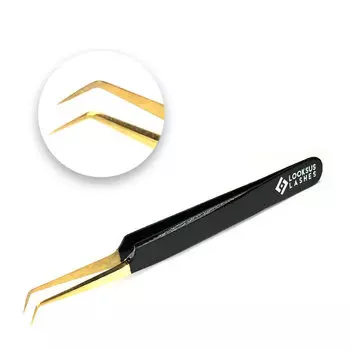 Черный пинцет для ресниц - 3 Looksus Lashes