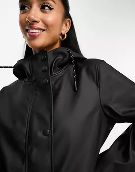 Черный плащ с капюшоном Vero Moda Petite