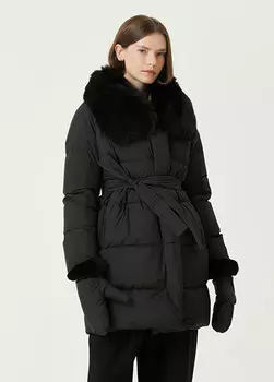 Черный плащ Yves Salomon