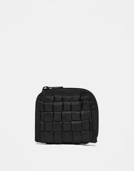 Черный плетеный кошелек ASOS