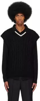 Черный плетеный жилет Filippa K