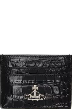 Черный плоский держатель для карт Vivienne Westwood
