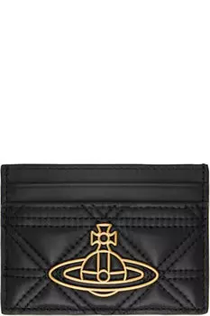 Черный плоский держатель для карт Vivienne Westwood