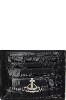 Черный плоский держатель для карт Vivienne Westwood