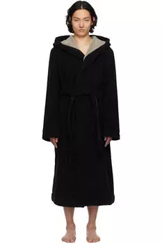 Черный пляжный халат Rick Owens