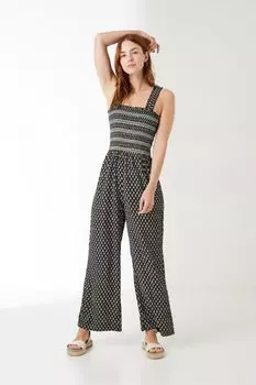 Черный пляжный комбинезон со сборками FatFace Spirit Geo Fat Face, черный