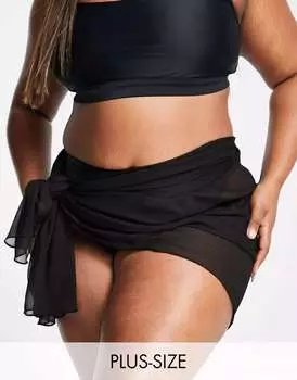 Черный пляжный саронг South Beach