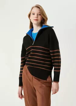 Черный полосатый свитер Beymen
