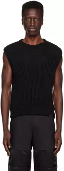 Черный полосатый жилет SPENCER BADU