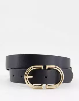Черный пояс и поясной ремень ASOS