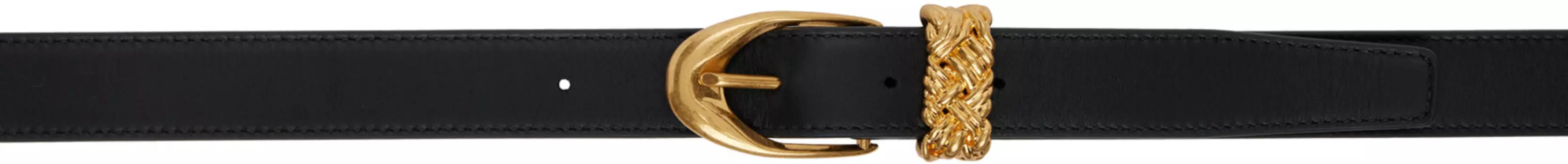 Черный пояс Intreccio Loop Bottega Veneta