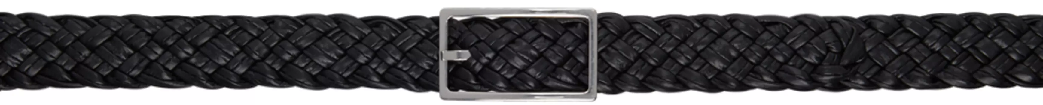 Черный пояс интрекчато Bottega Veneta