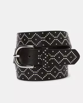 Черный пояс с заклепками LT, черный