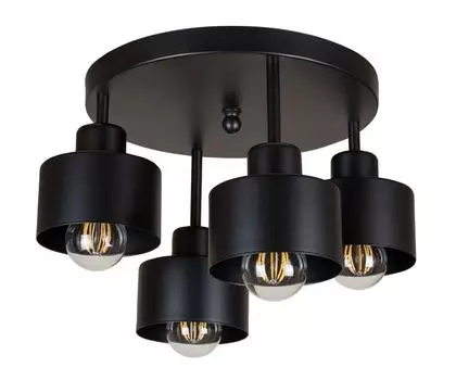 Черный потолочный светильник 4OST3030SC потолочный светильник 4 лампочки alfalux