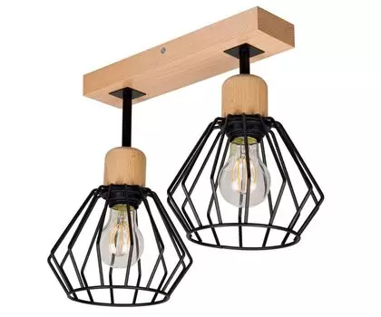 Черный потолочный светильник дерево BR-SC30x7BU потолочный светильник 2 лампы alfalux