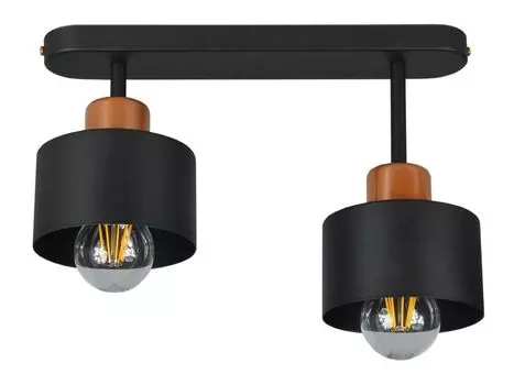 Черный потолочный светильник OST3306MO Потолочный светильник, 2 лампы alfalux