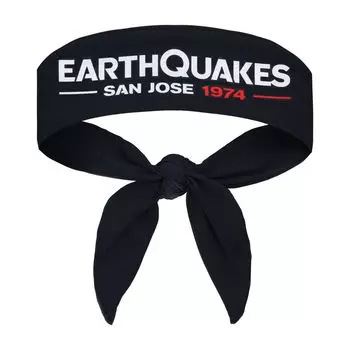 Черный - Повязка на голову San Jose Earthquakes с завязками на спине