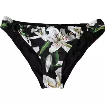 Черный принт лилии купальники пляжная одежда бикини Dolce & Gabbana