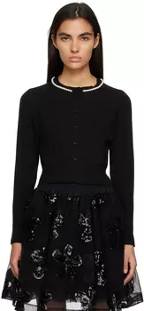 Черный приталенный кардиган Simone Rocha