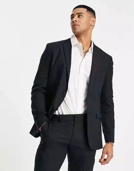 Черный приталенный пиджак New Look