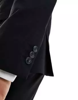 Черный приталенный пиджак Selected Homme