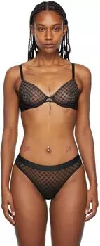 Черный прозрачный бюстгальтер Wolford