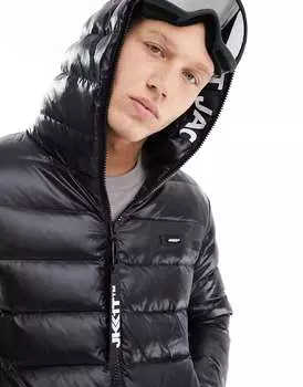 Черный пуховик-гонщик JACK1T R3D