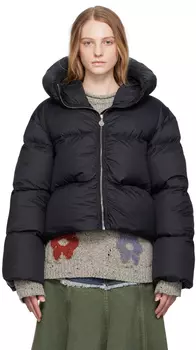 Черный Пуховик Kenny Мягкий черный Ienki Ienki