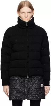 Черный пуховик Moncler Effraie