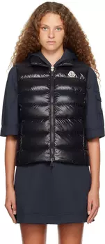 Черный пуховик Moncler Ghany