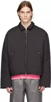 Черный пуховик на молнии Acne Studios