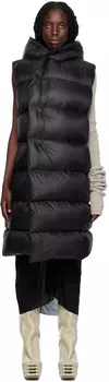 Черный пуховик с капюшоном Черный Rick Owens